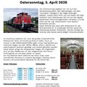 Schienenkreuzfahrten im westlichen Ruhrgebiet am Sunday, 05.04.2026